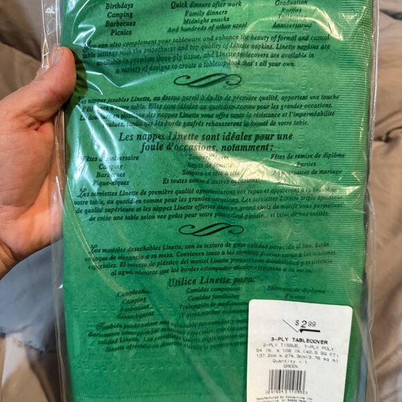 Linette Green Tablecover With Waterproof Backing - Picture 10 of 11